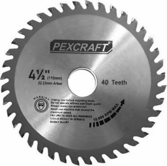 Pexcraft Δίσκος Κοπής Ξύλου με 40 Δόντια 125mm