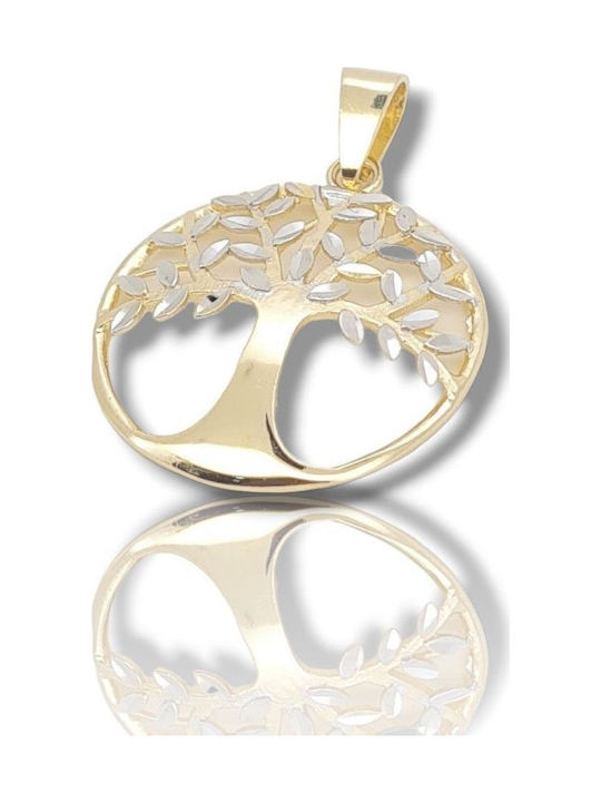 Mentzos Charm Дърво от Жълто Злато 14 Карата