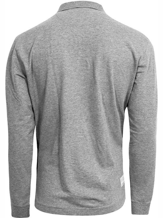 La Martina Herren Langarmshirt Polo Grey