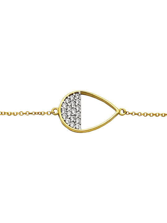 Savvas Design Bracelet made of Gold 14K with Zircon