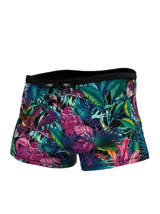Costume De Baie Bărbați Pantaloni Scurți Negri Floral