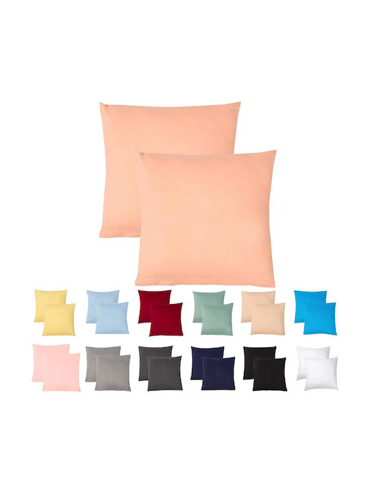 Livessa Față De Pernă Dhlf Din 100% Bumbac Roz 2 Buc 40x40 Cm