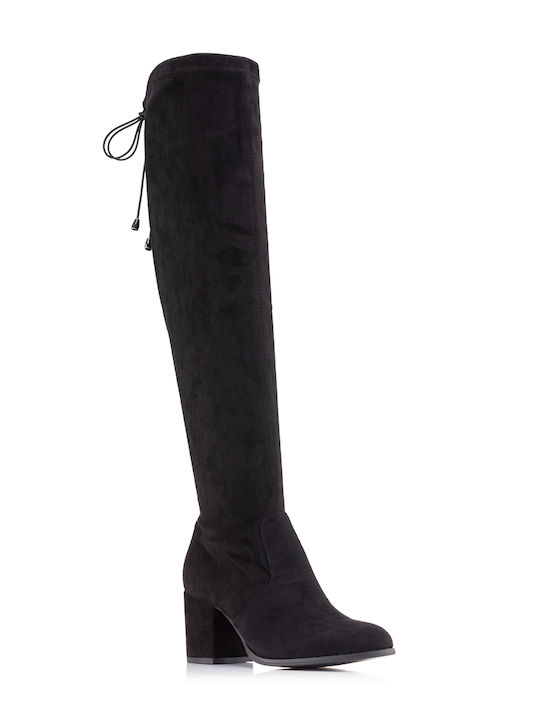 FlyFor Suede Women's Boots with Zipper Black