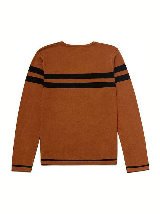 Nines Herren Langarm-Pullover Tobacco Brown