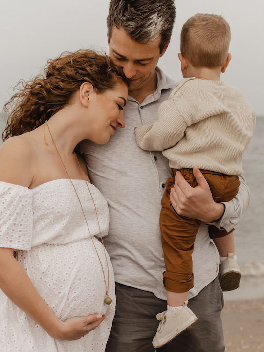 Proud Mama Κολιέ Εγκυμοσύνης από Επιχρυσωμένο Ατσάλι