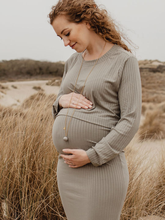 Proud Mama Κολιέ Εγκυμοσύνης από Επιχρυσωμένο Ατσάλι