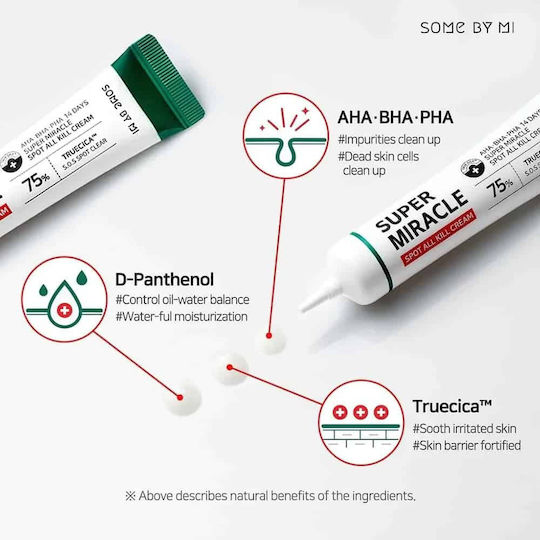 Some By Mi Super Miracle Light Κρέμα Προσώπου Ημέρας κατά της Ακμής με AHA & Πανθενόλη 30ml