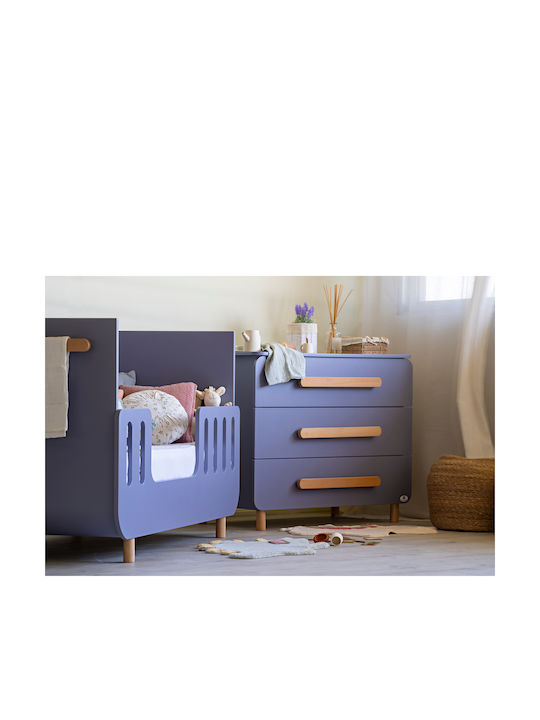 Santa Bebe Βρεφική Κούνια Μωβ με Στρώμα 70x140cm