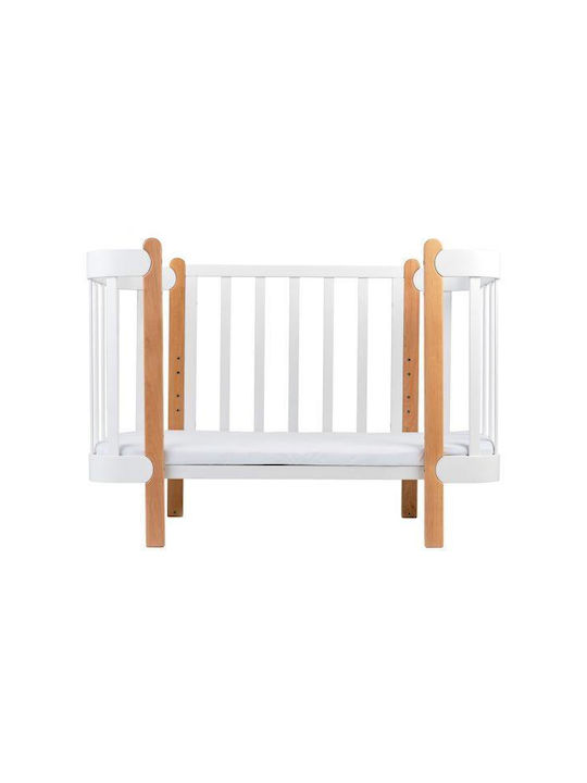 IngVart Babybett Multifunktional Nika Weiß für Matratze 60x120cm