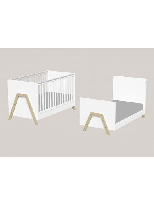 Casababy Babybett Oslo Weiß mit Schublade & Räder