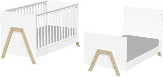 Casababy Πολυμορφική Κούνια Oslo Λευκή με Συρτάρι & Ρόδες