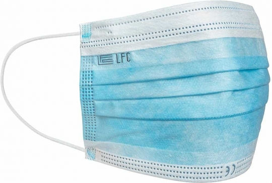 Larisa Face Cover Stay Safe Mască de protecție Type II Surgical Blue 3-PLY 50buc