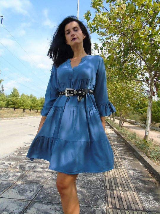 Peccato Summer Mini Dress Blue