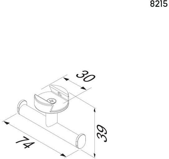 Geesa Άγκιστρο Μπάνιου Διπλό με Βίδες ​3.9x3.9cm Μαύρο