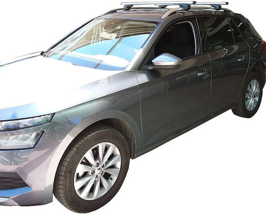 Nordrive Μπάρες Οροφής Αλουμινίου για Skoda Kamiq 2019+ (Σετ με πόδια) Ασημί