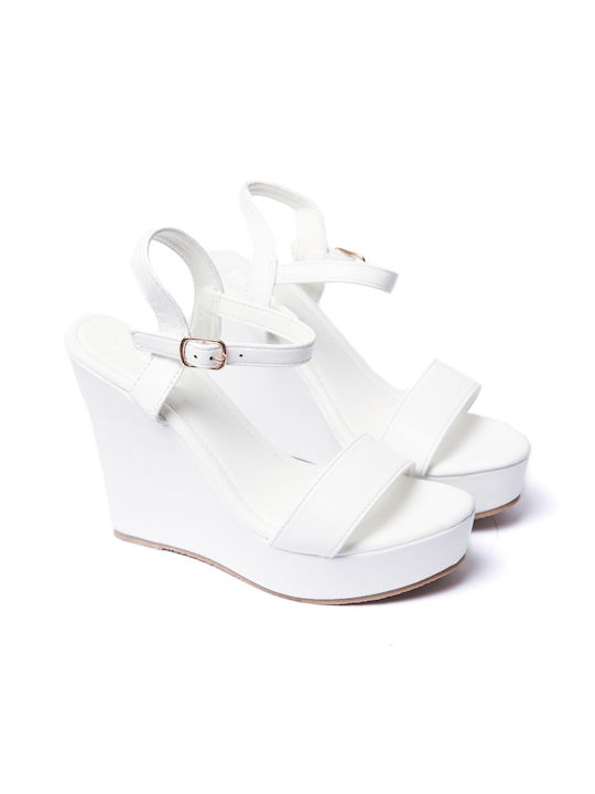 Malesa Women's Platform Shoes White