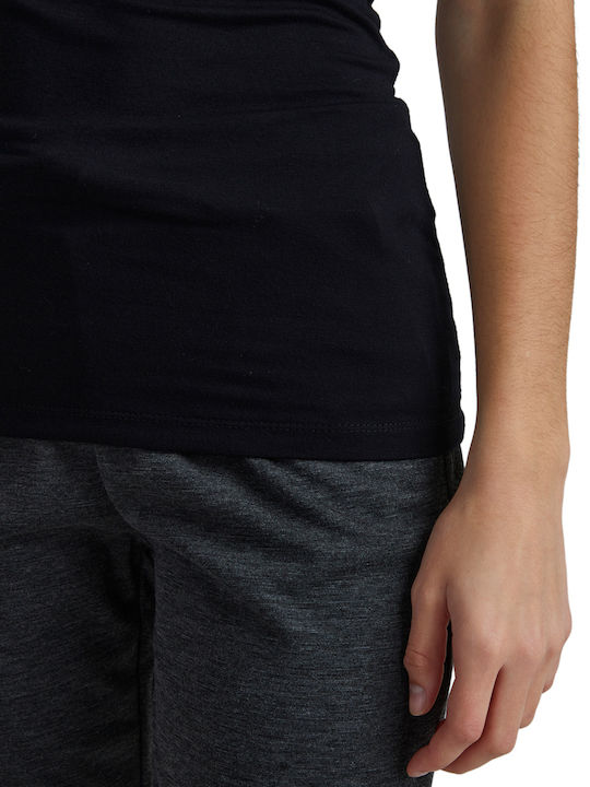 Γυναικεία Μπλούζα Κοντομάνικη Μαύρο (10001/BLACK)