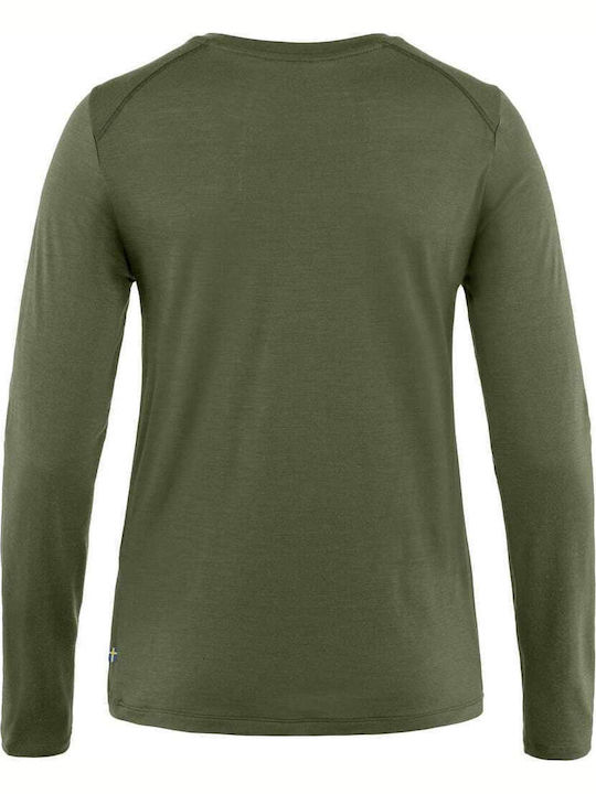 Abisko Wool Women's Blouse Long Sleeve Laurel Green