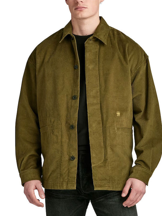 G-Star Raw Timber Κοτλέ Overshirt Χακί