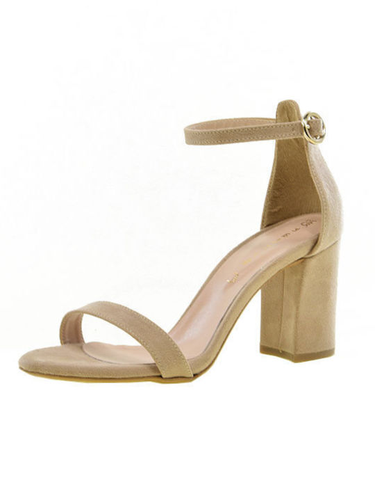 Suede Sandalen Rosa