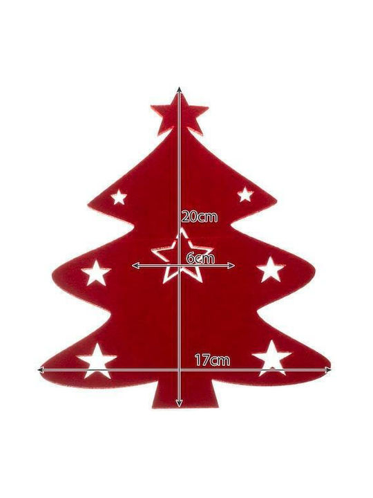 Ruhhy Set Christmas Cutlery Holders Fabric Red L20xW17cm. 12pcs