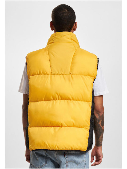 Southpole Men's Sleeveless Puffer Jacket yellow/black