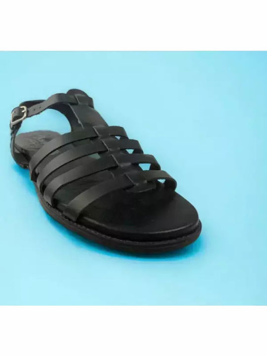 Women's Flat Sandals in Black Color