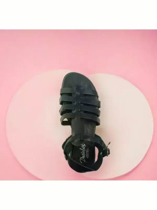 Women's Flat Sandals in Black Color