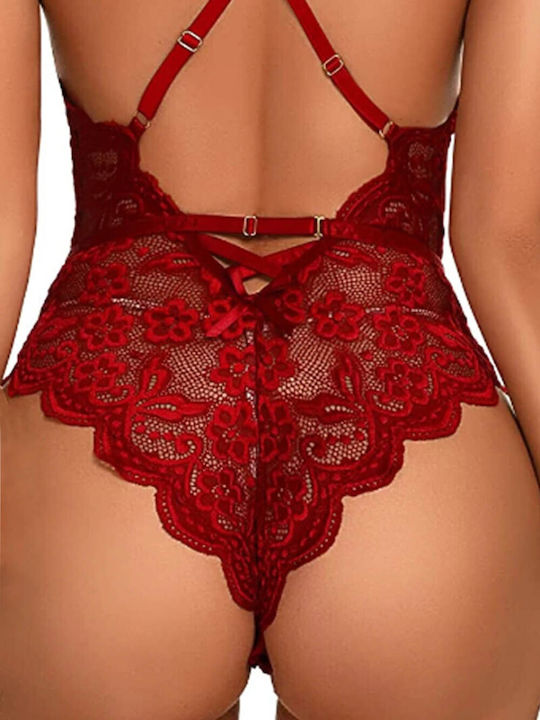 Pretty Lingerie Sexy Bodysuit Rot