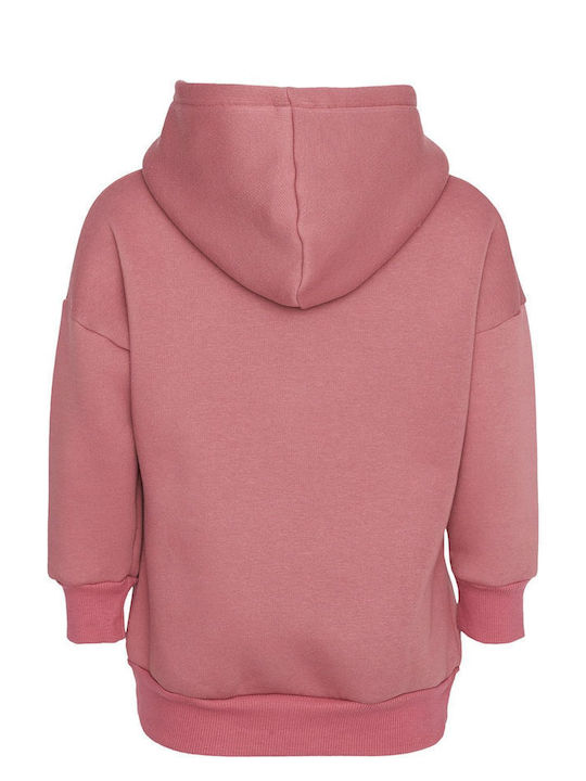 SugarFree Fleece Παιδικό Φούτερ με Κουκούλα Μωβ