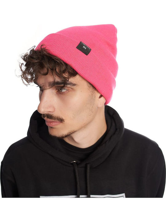 Beanie Ανδρικός Σκούφος Πλεκτός σε Φούξια χρώμα