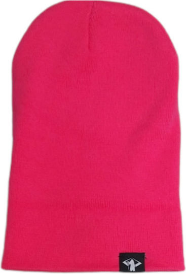 Beanie Männer Beanie Gestrickt in Fuchsie Farbe