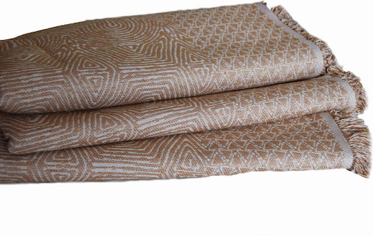 Decocraft Decocraft Zweisitzer-Sofa Überwurf 180x230cm Beige