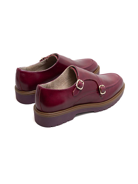 Damen Oxfords in Burgundisch Farbe