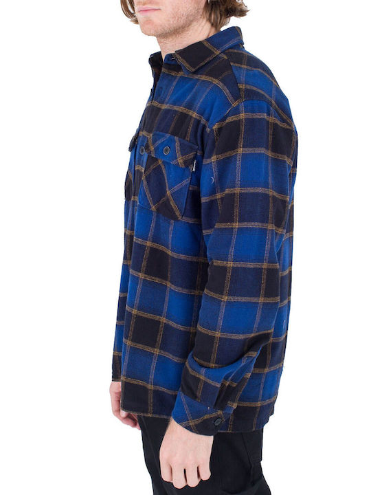 Hurley Men's Shirt Long Sleeve Flannel Blue Void