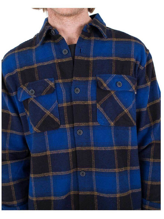 Langärmlig Flanell Hemd Blue Void