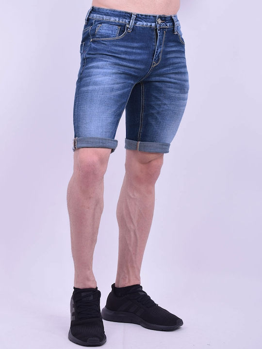 Leox Jeans Men's Shorts Jeans Blue