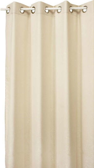 Decocraft Curtain with Grommets Suede Ecru 140x260cm