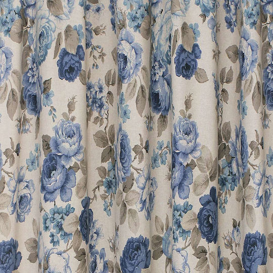 Decocraft Vorhang mit Bleistiftfalten Blau 140x270cm