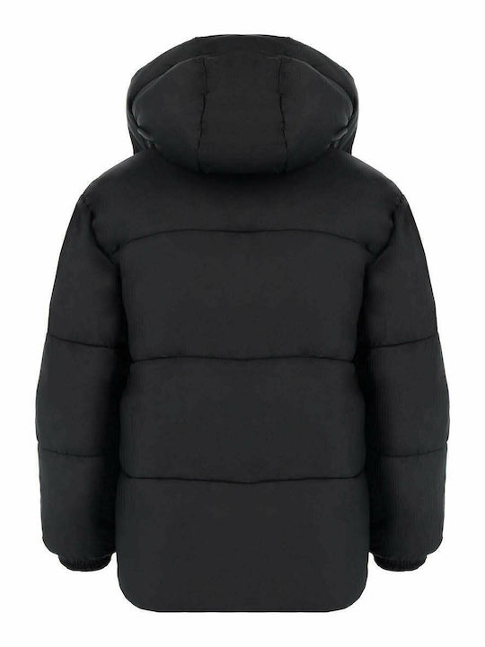 Kids' Casual Jacket with Hood Black JI1161026K