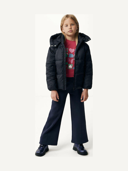 Kids' Casual Jacket with Hood Black JI1161026K
