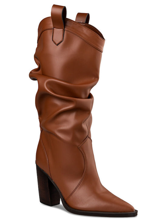 Damen Cowboy-Stiefeletten Braun