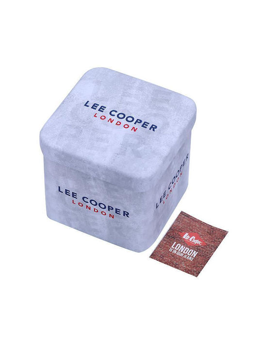 Lee Cooper Часовник Хронограф Батерия с сребърен Метална Гривна