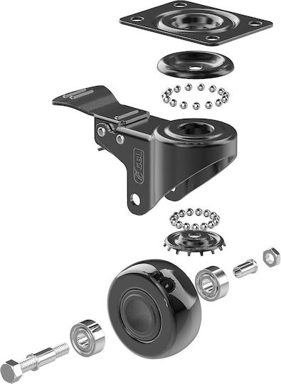 Gbl Castor Furniture Wheel Suitable for Wheeled Black 4buc