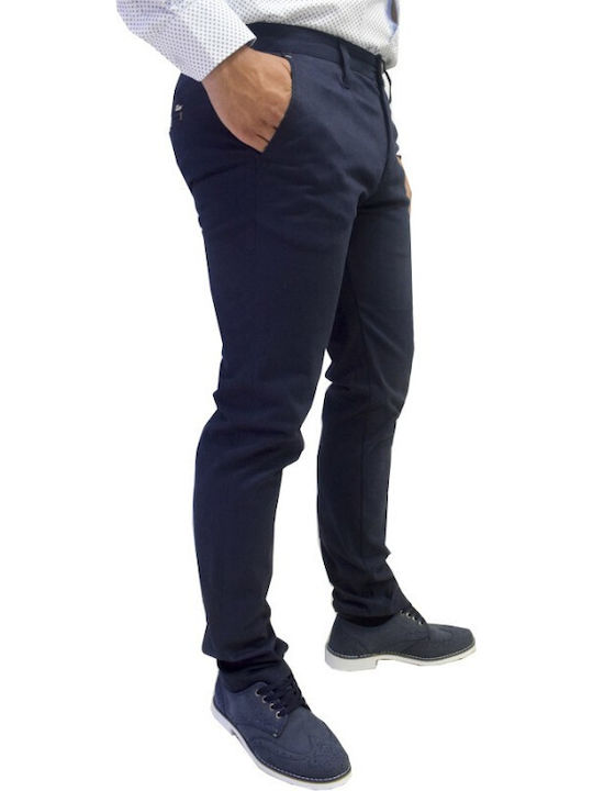 Tresor Men's Trousers in Slim Fit Blue