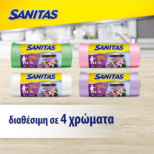 Sanitas Scented Trash Bags Capacity 25lt 46x56cm 30pcs Pink