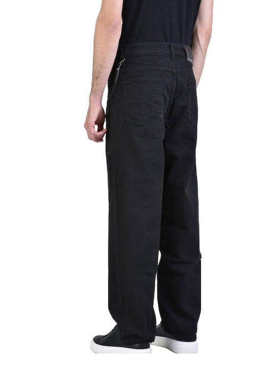 Pantaloni cu Croială Normală Negru