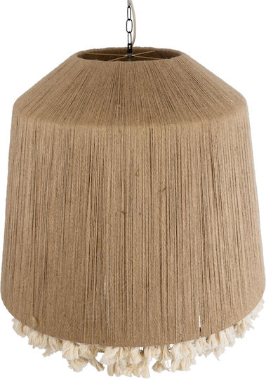 GloboStar Puertorico Ceiling Light Beige Boho with Rope for E27 Socket 80x80x80cm
