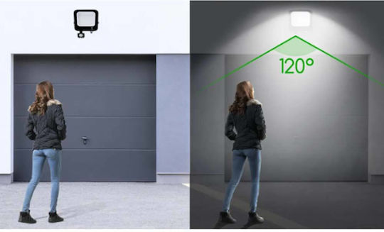Aigostar Wasserdicht LED Flutlicht 50W Kaltweiß 6500K mit Bewegungssensor IP65
