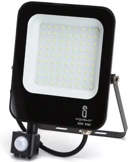 Aigostar Wasserdicht LED Flutlicht 50W Kaltweiß 6500K mit Bewegungssensor IP65